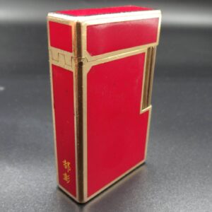 S.T. Dupont Ligne 1 Lighter – Red Chinese Lacquer & Gold Plated